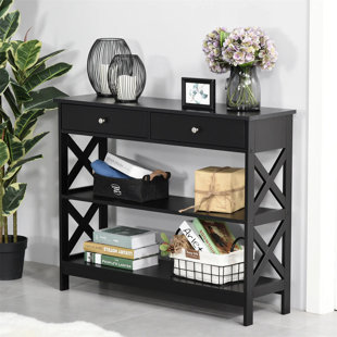 Black side console deals table